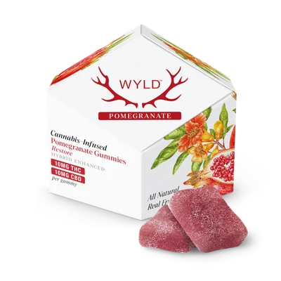 Pomegranate Hybrid 1:1 THC:CBD Gummies 100mg
