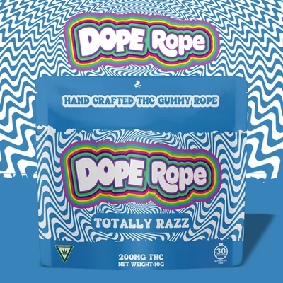 Totally Razz Gummy Rope 200mg