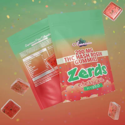 Zerds Cherry Pie Hash Rosin Gummies 5pk 200mg