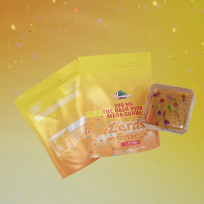 Zerds Orange Soda Hash Rosin Gummy Single 200mg