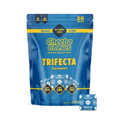 Cheeba Chews - Trifecta 1:1:1 THC:CBD:CBG Caramel Taffy 100mg