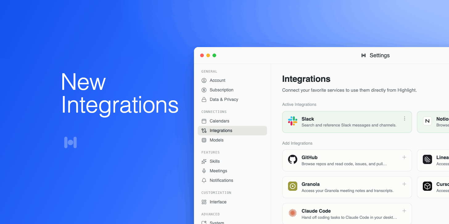 Integrations