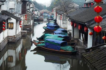 Tagesausflug von Shanghai nach Suzhou und zum Wasserdorf Zhouzhuang