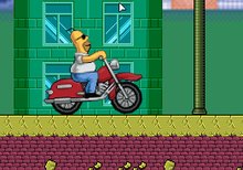 Imagen del juego: La motocicleta de Homer Simpson