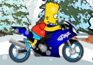 Imagen del juego: Bart Snow Ride