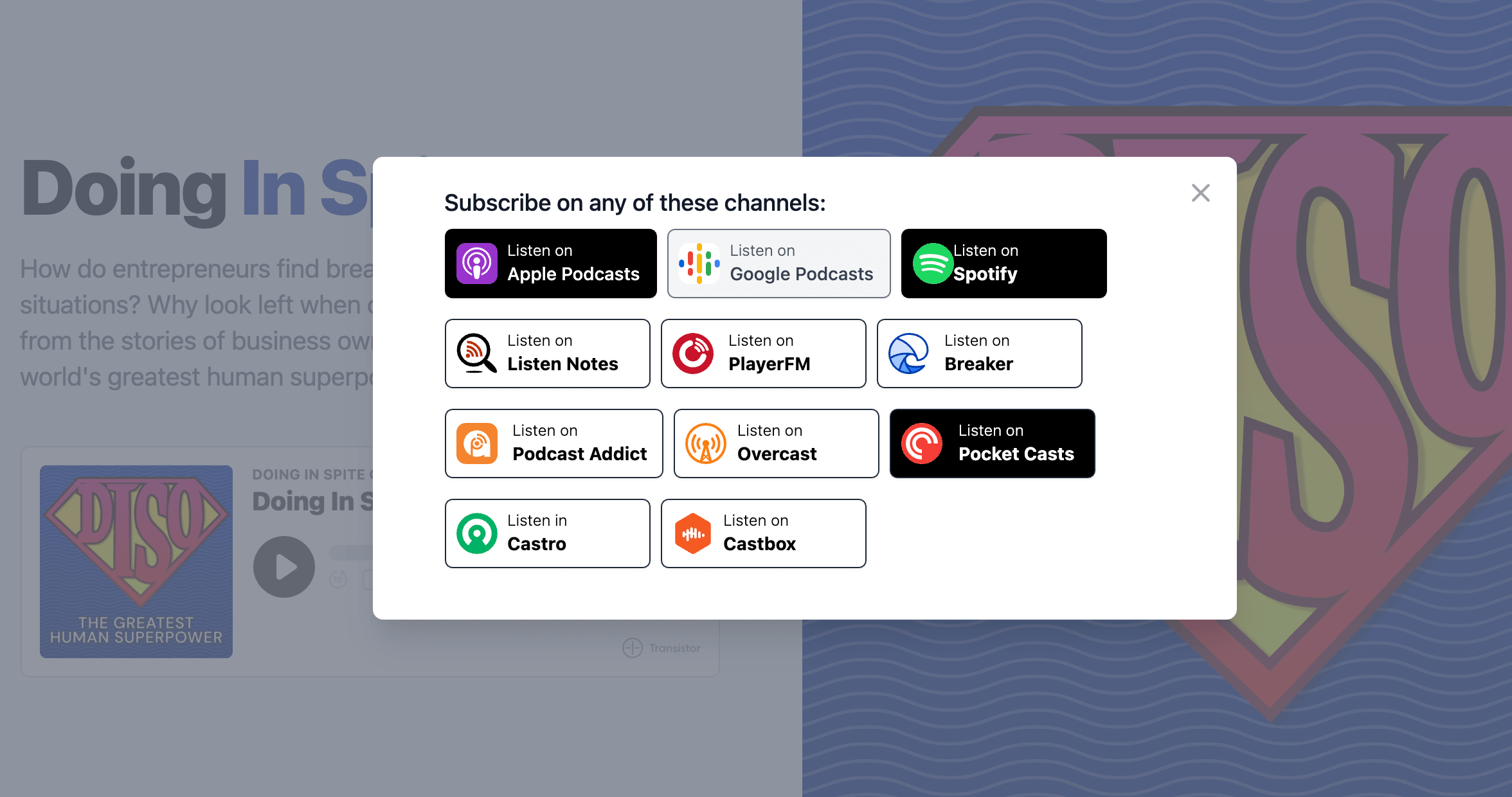 Subscribe to Podcast Widget