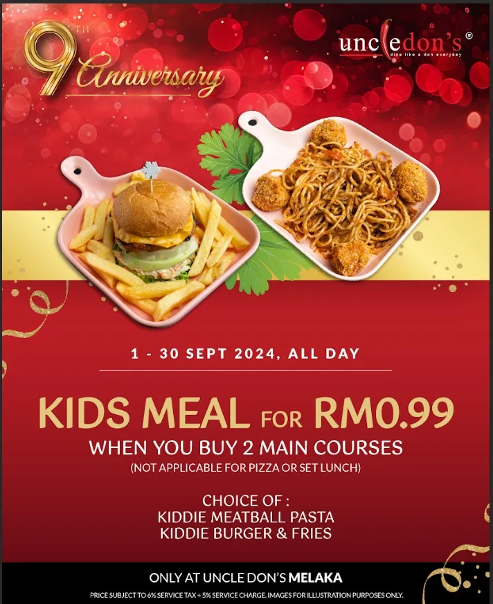 Uncle Don's Melaka 9th anniversary promotion full poster