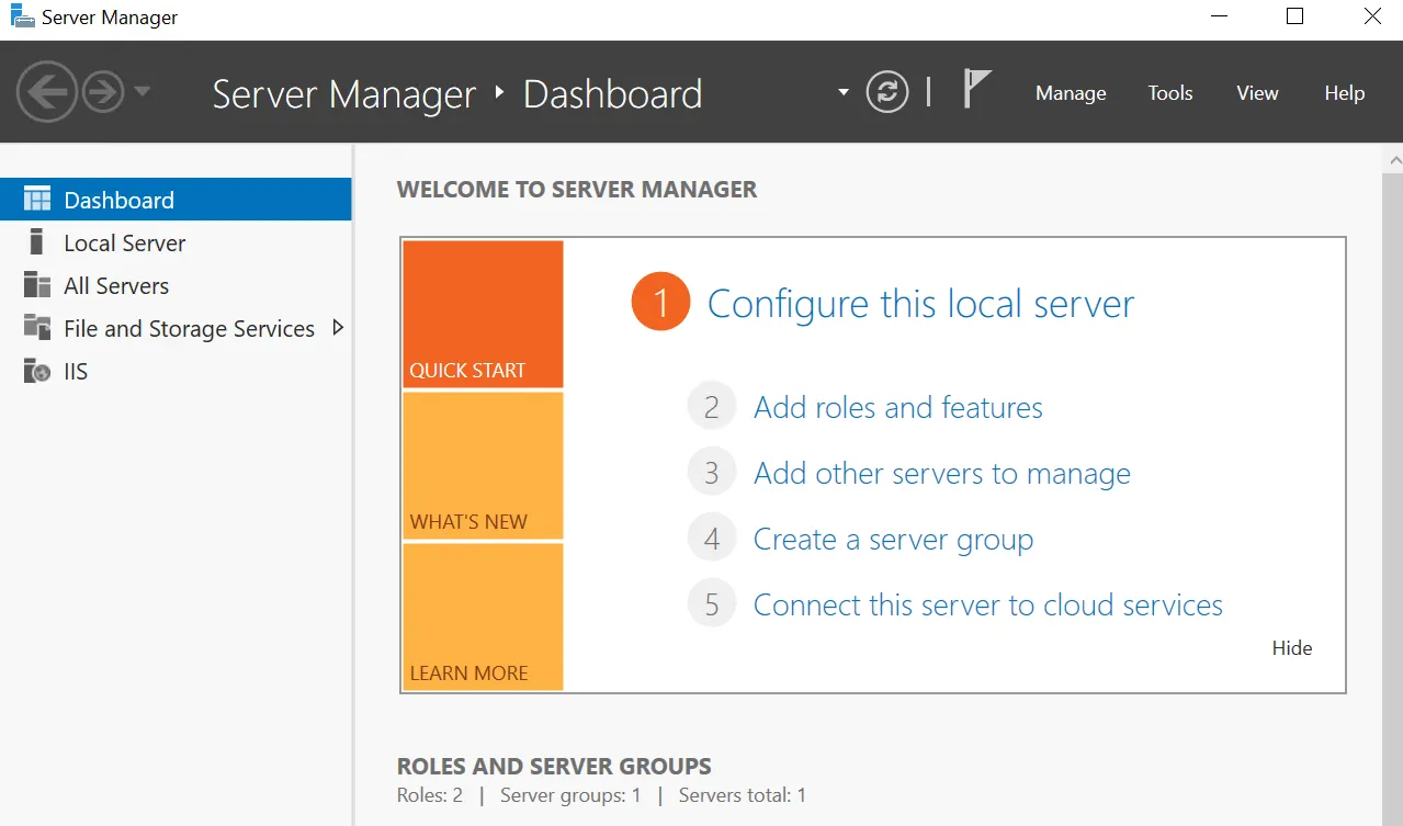 Windows Server's Server Manager&nbsp;