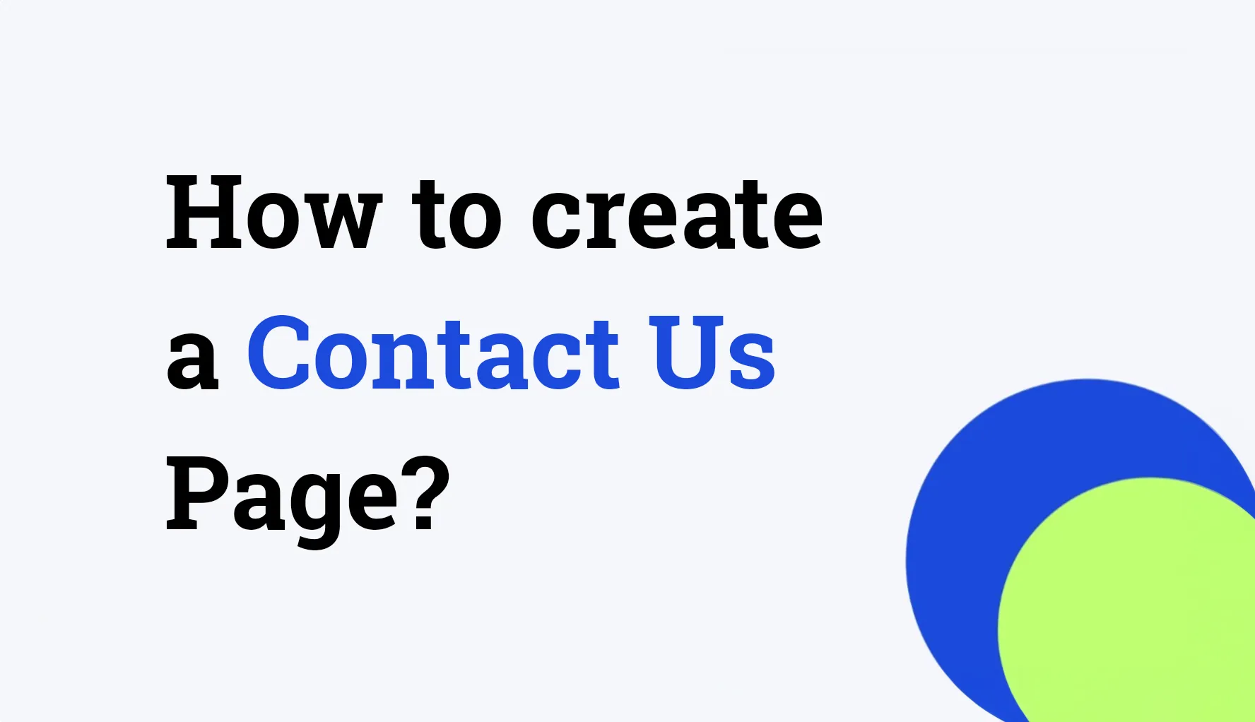 How to create a Contact Us page? Konigle Help Centre