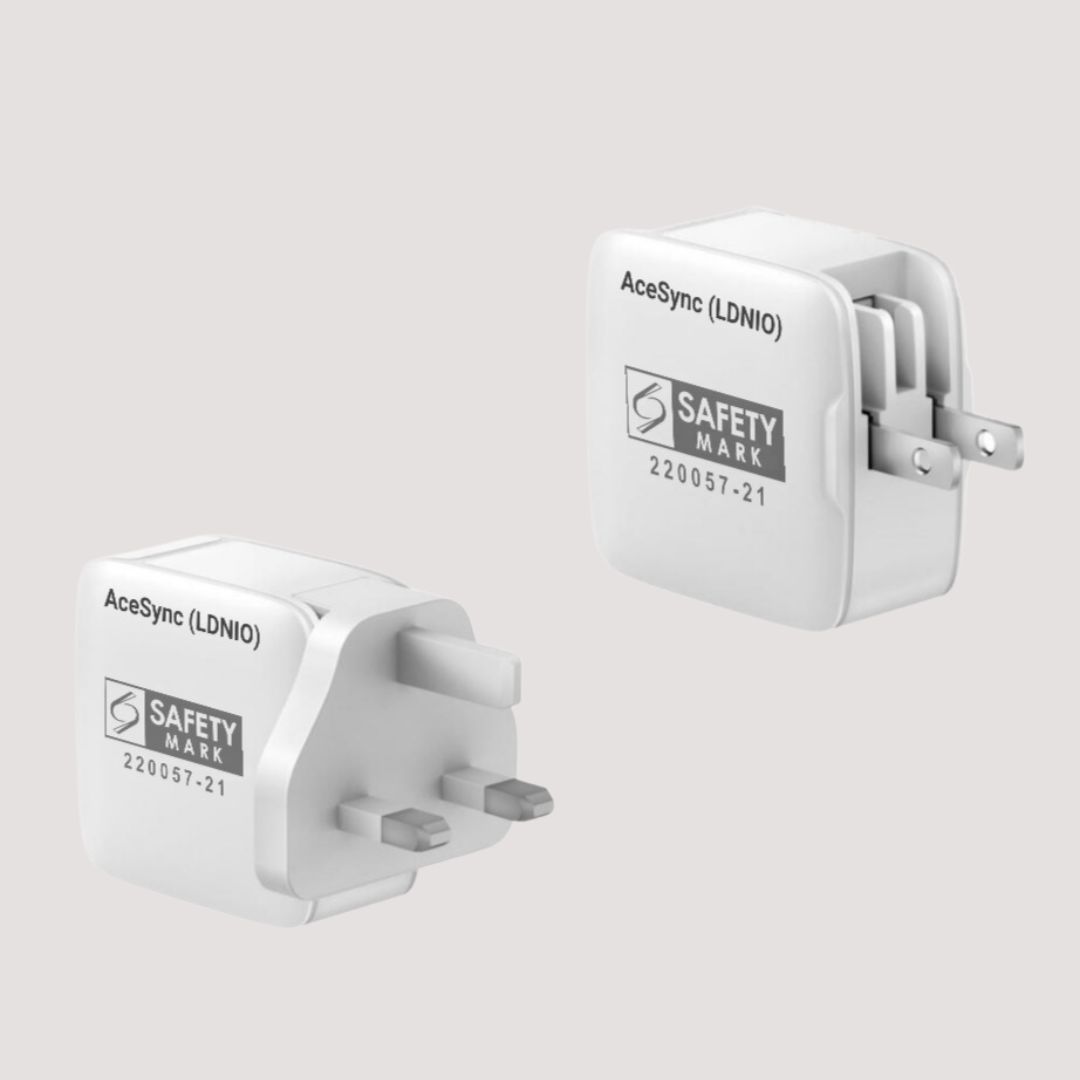 Dual USB C + Type A Wall Charger