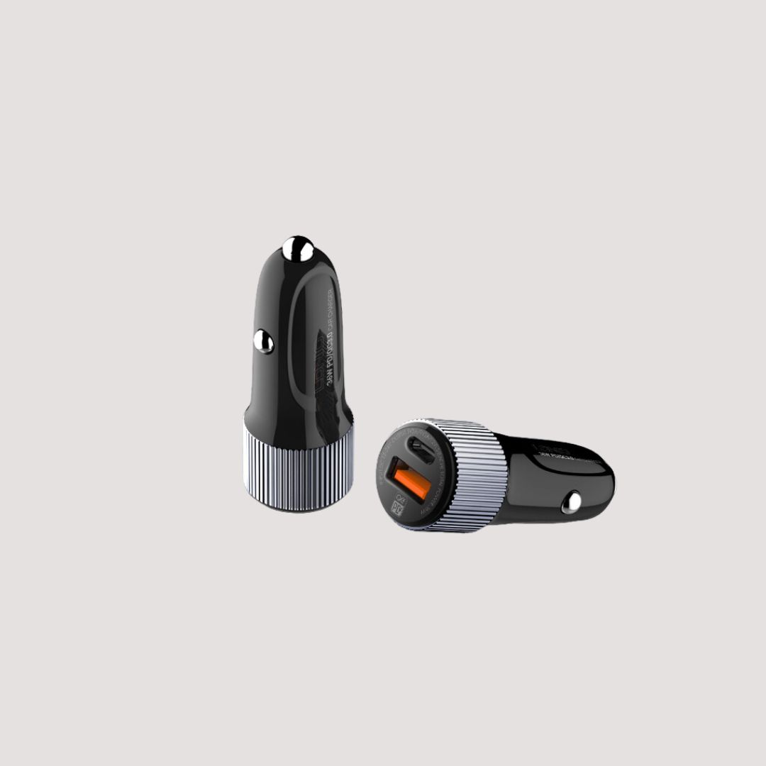 36W Super Fast Car Charger USB A and C