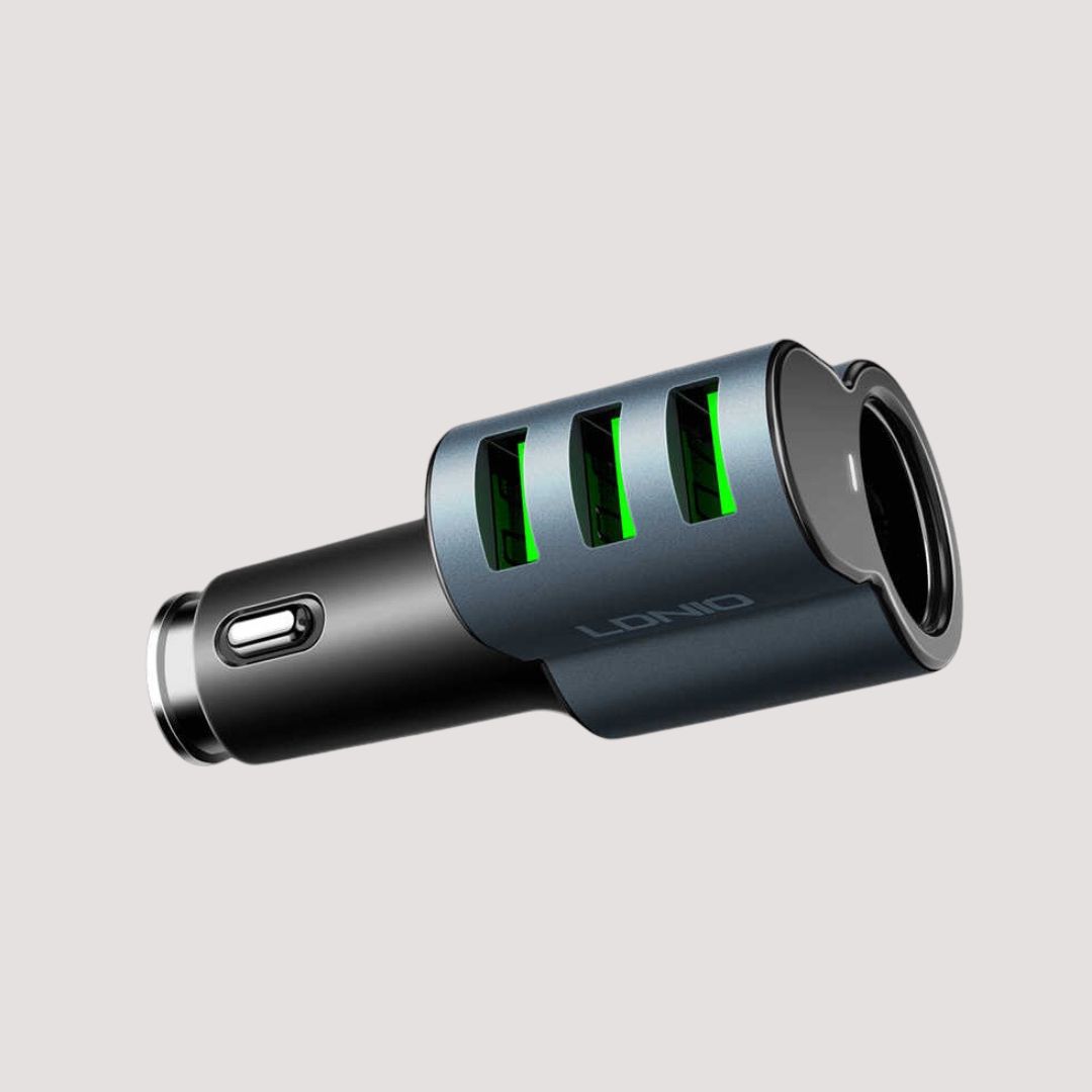 Triple USB + Lighter Car Charger