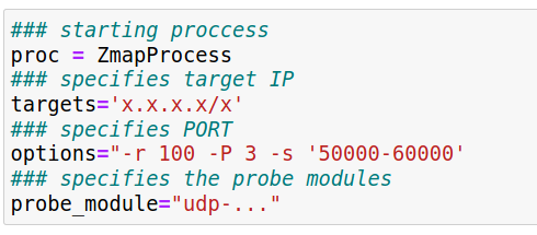 Zmap Python Call