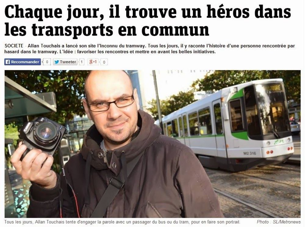 L'inconnu du journal Métro