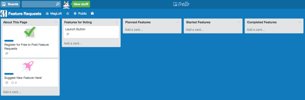 trello public feature request board