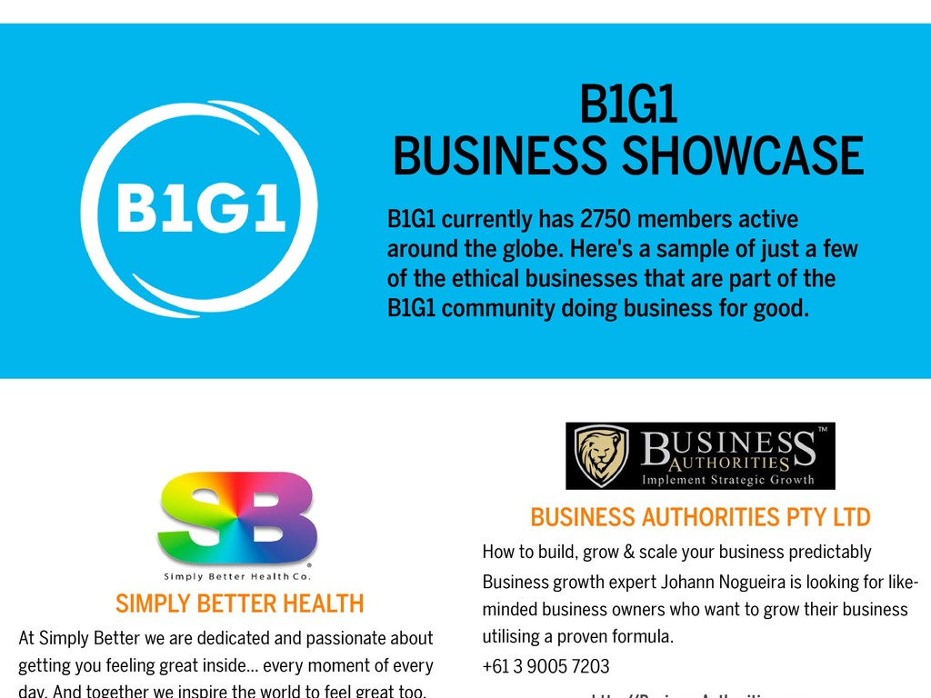 B1G1 BUSINESS SHOWCASE