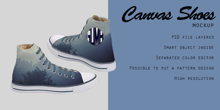 mocks canvas shoes