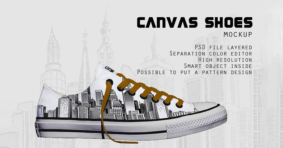 Download Low Up Canvas Shoes Mockup Makiplace