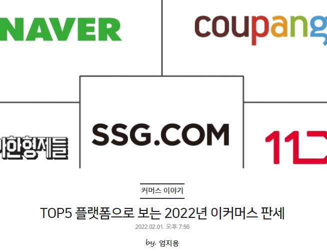 TOP5 플랫폼으로 보는 2022년 이커머스 판세