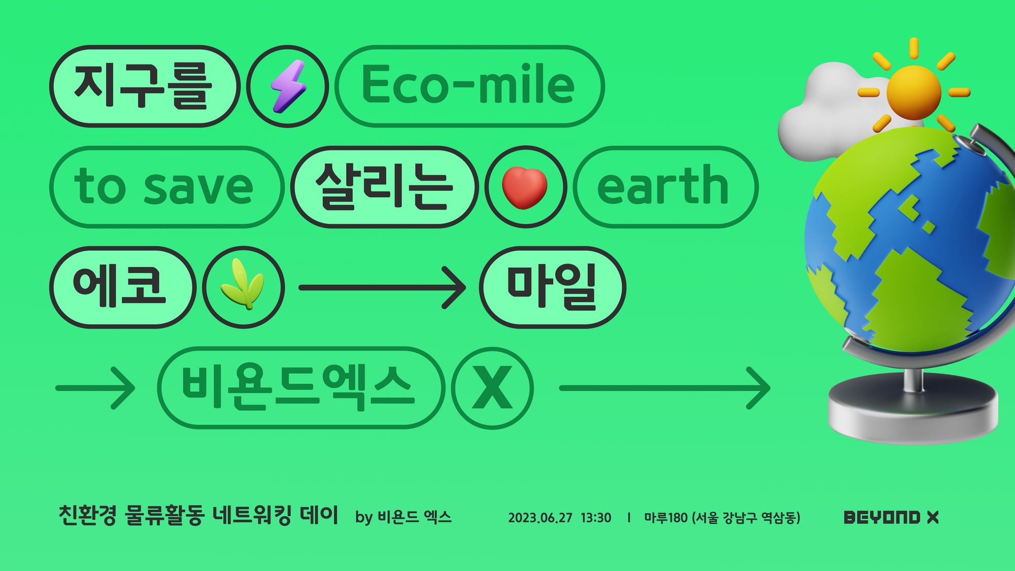 '지구를 살리는 에코마일' 친환경 물류활동 네트워킹 데이