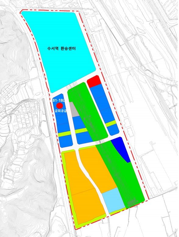 수서역세권 업무유통시설용지(B1-1블록) 3.3㎡당 9000만원 낙찰
