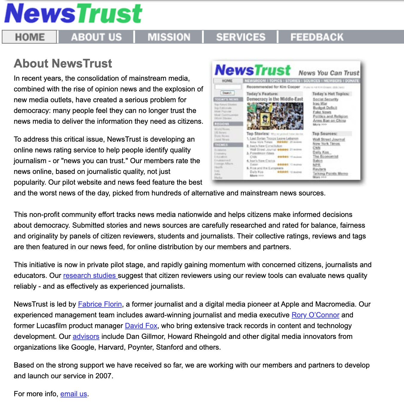 고품질 저널리즘 추구하는 소셜 뉴스사이트 newstrust