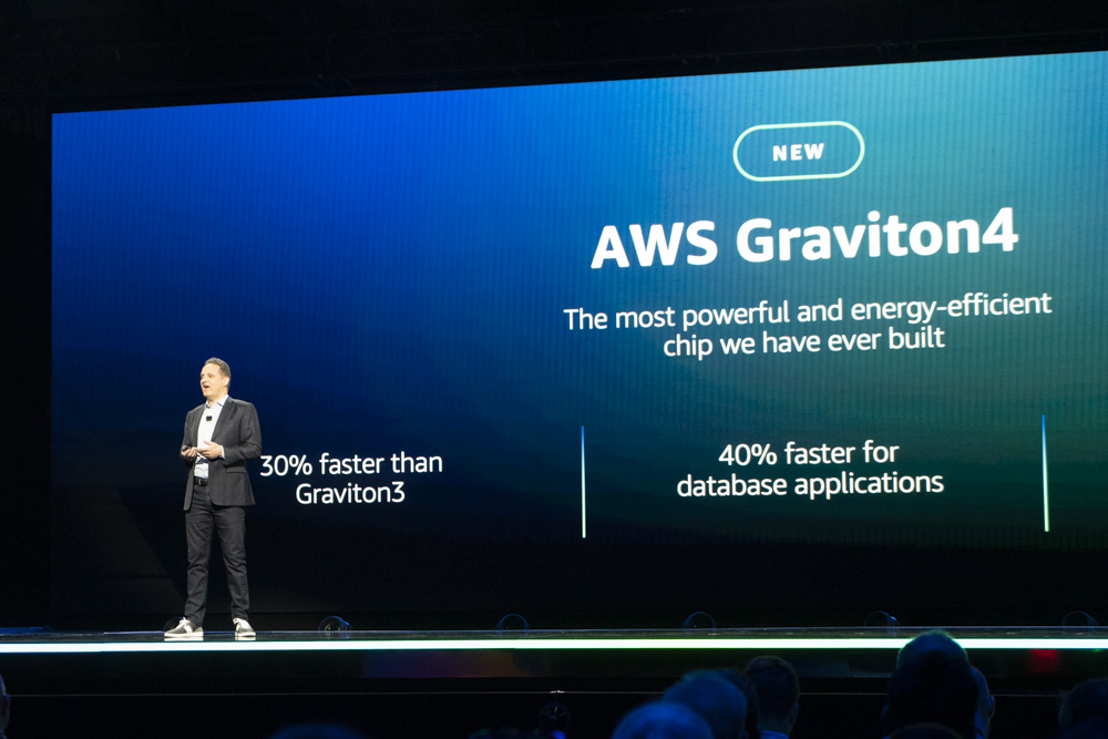 [AWS 리인벤트 2023] ARM 기반 ‘그래비톤4’·AI 학습용 ‘트레이니움2’ 공개 ∙∙∙엔비디아 젠슨 황 CEO도 깜짝 등장