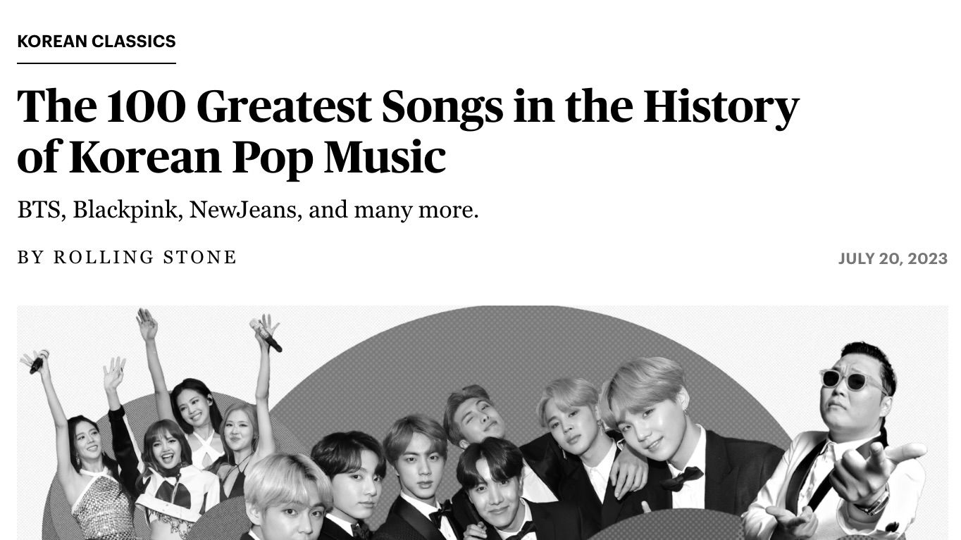 The 100 Best Korean Pop Songs Of All Time