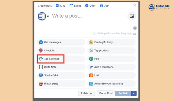 KOL có thể Post bài viết có Tag Fanpage của thương hiệu