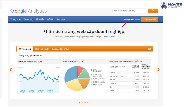 Google cho phép hiển thị nhiều thuộc tính Analytics để bạn lựa chọn 