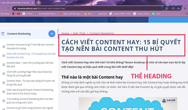 Thẻ title tiêu đề bài viết