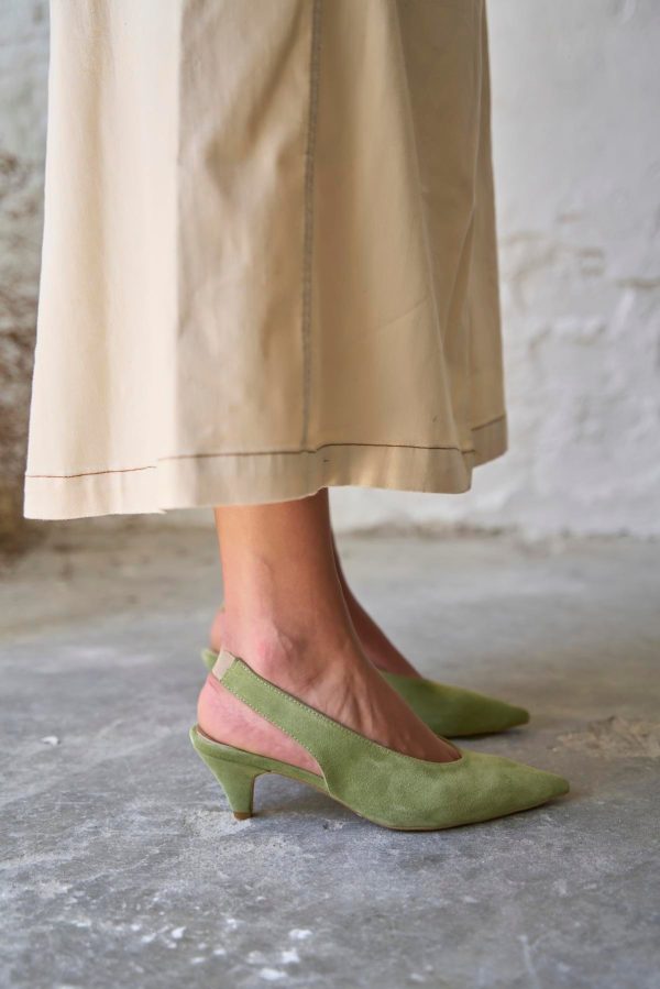 PAOK GREEN SUEDE HIGH-HEEL SHOES - Image 6