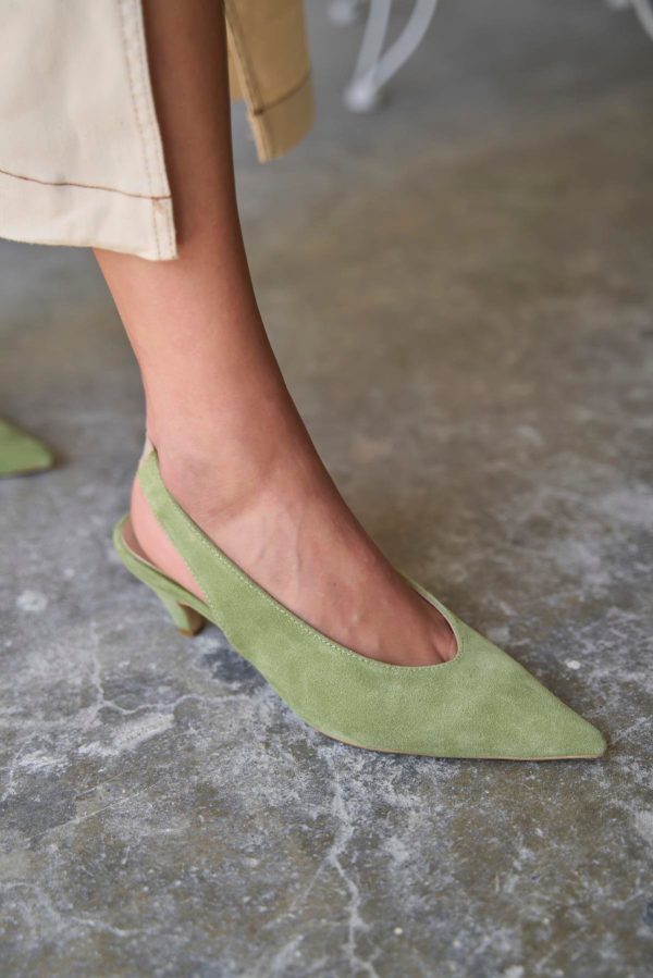 PAOK GREEN SUEDE HIGH-HEEL SHOES - Image 5
