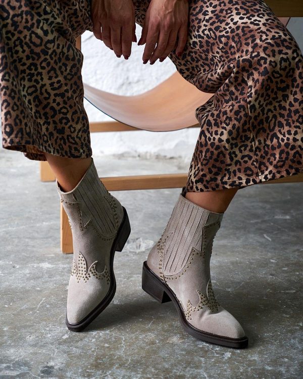 TOYA MINK SUEDE COWBOY BOOTS - Image 5