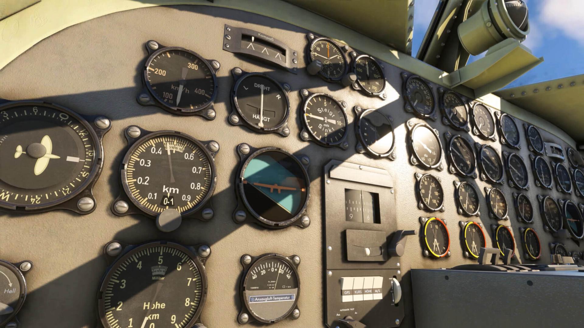 Microsoft Flight Simulator Fw 200 cockpit