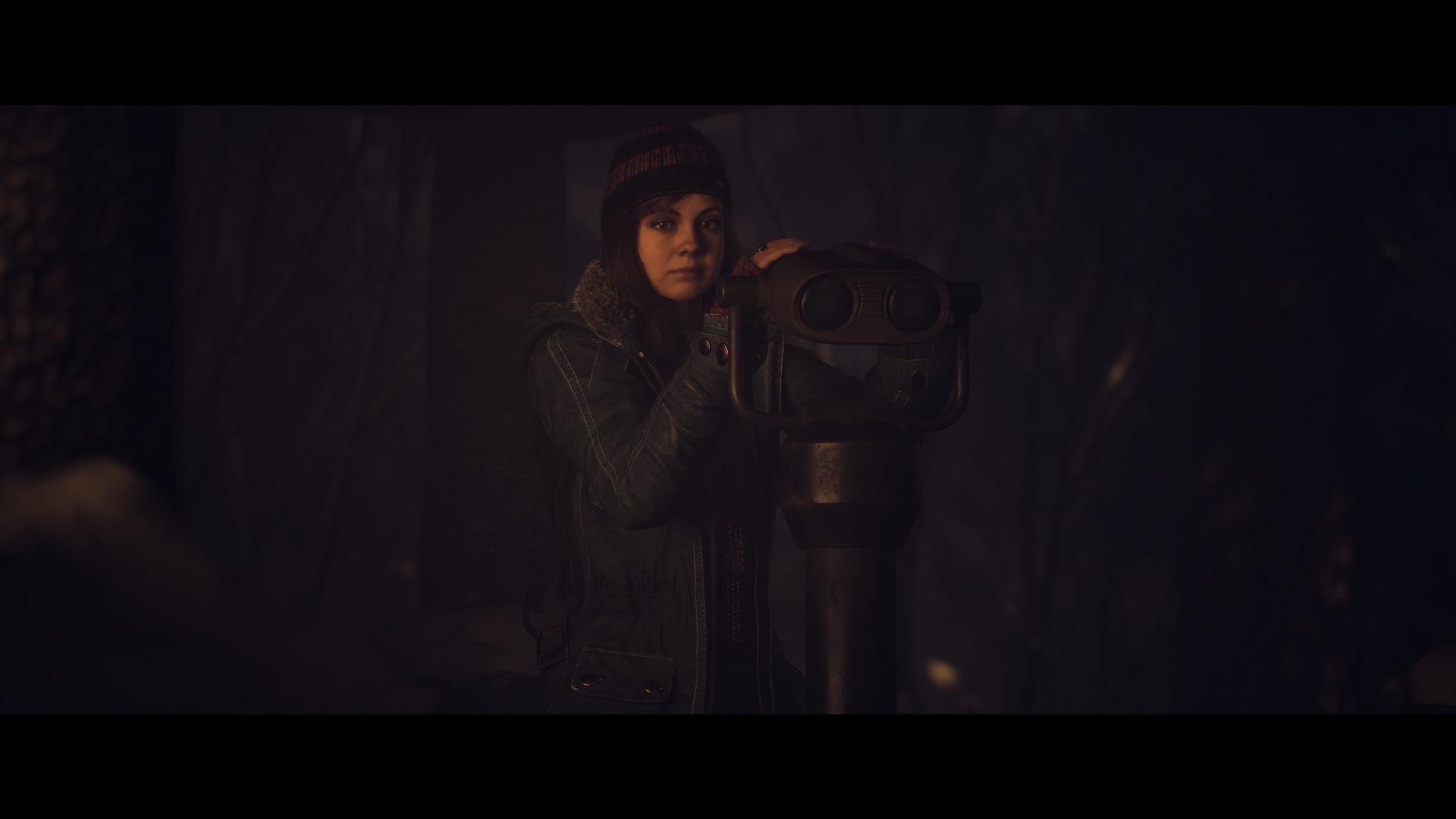 Beth and telescope in Until Dawn