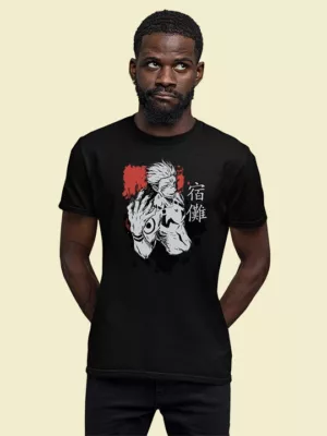 Sukuna Jujutsu Kaisen - the king of curses | Relaxed Fit Tshirt - <p>Unleash the chilling aura of Sukuna, the King of Curses, in our exclusive Jujutsu Kaisen fanart. This captivating depiction embodies Sukuna's ominous power and enigmatic presence. Elevate your collection with this striking portrayal of one of Jujutsu Kaisen's most formidable characters.</p>