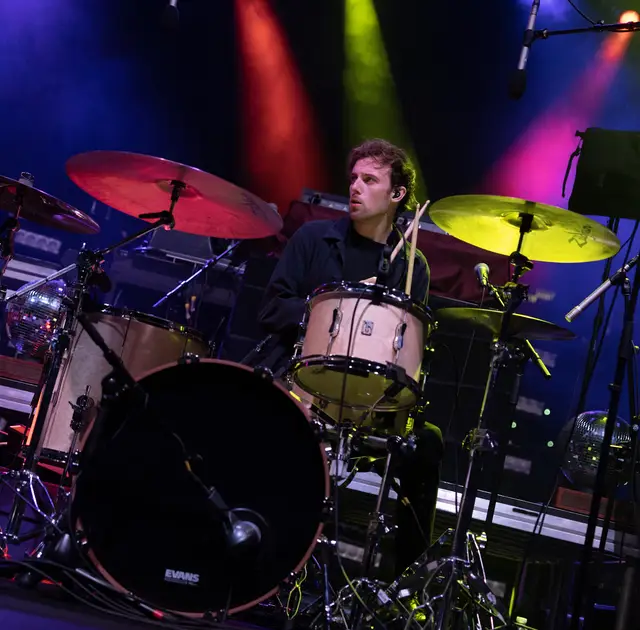 Paul Crilly playing drums