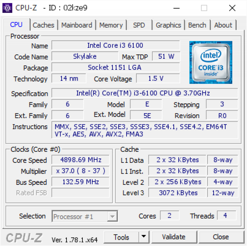 I3 6100 какой сокет