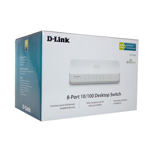 Thiết bị chuyển mạch Switch D-Link DES-1008C 8 Port 10/100MBPS / MÁY TÍNH VCOM VŨNG TÀU