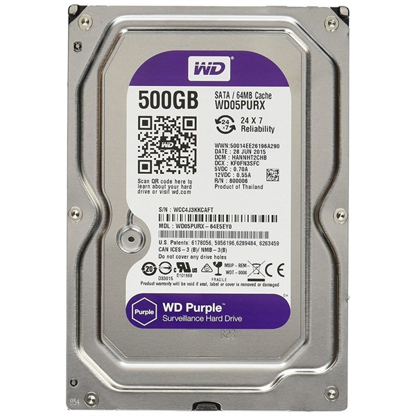 Ổ CỨNG HDD WD 500GB MÀU TÍM - HÀNG CHÍNH HÃNG