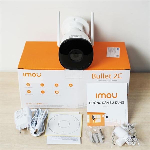 Camera IP 2M WiFi Ngoài Trời IMOU F22P Bullet 2C 1080P FullHD Dahua Việt Nam