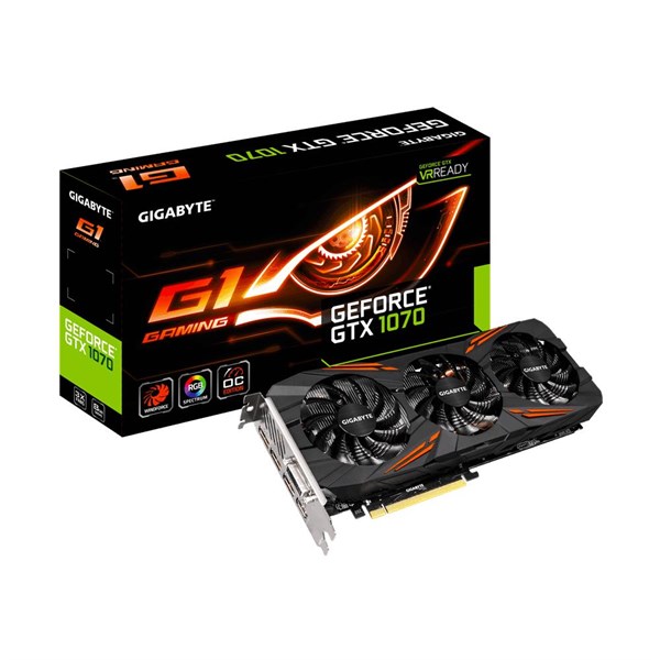 VGA GIGABYTE GEFORCE GTX 1070 8GB GDDR5 G1 GAMING 2 FAN CŨ