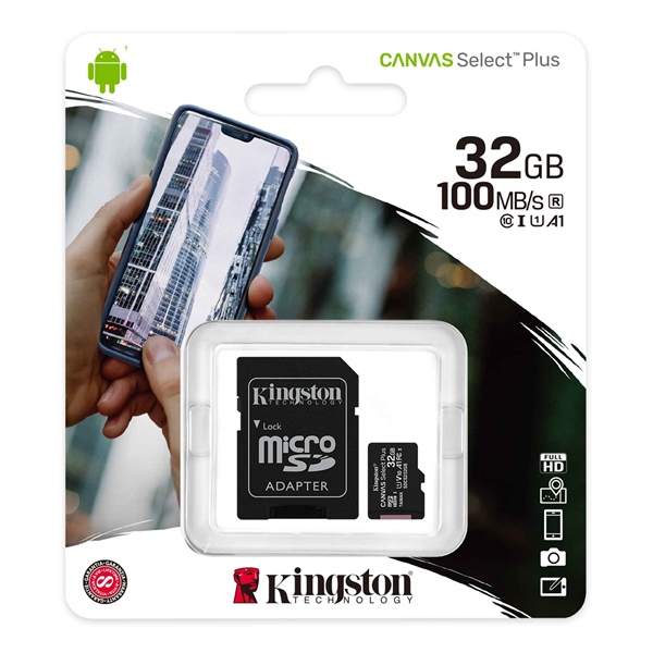 Thẻ Nhớ MicroSDHC Kingston Canvas Select Plus 32GB Class 10 U1 100MB/s SDCS2/32GBCP