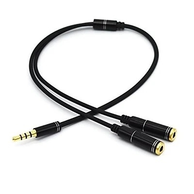 Jack chia ra 2 tai nghe 4 khấc - Jack 2 cáp chia Audio 2 cổng 3.5mm