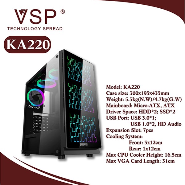 THÙNG CASE MÁY TÍNH VSP KA220