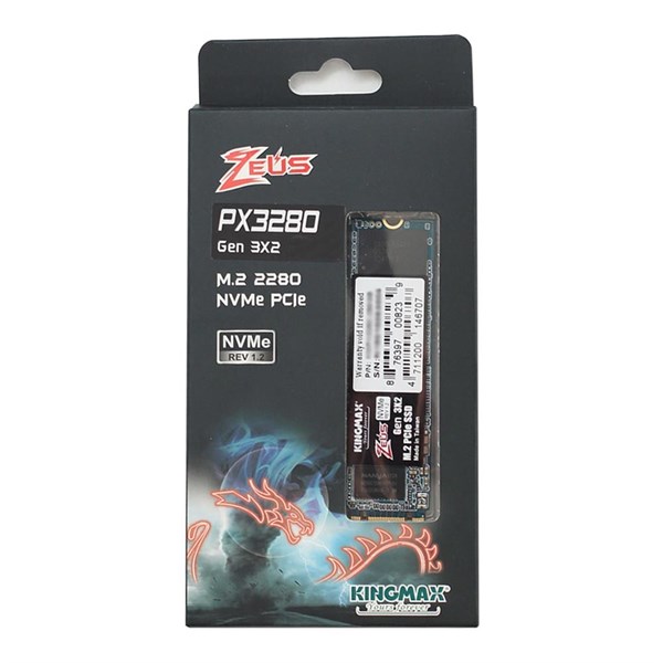 SSD KINGMAX ZEUS 256GB PX3280 NVME M.2 2280 PCIE