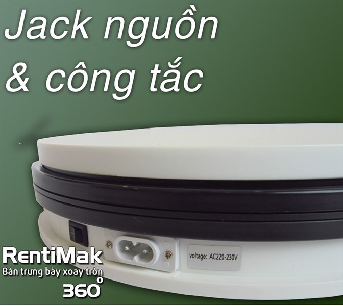 BÀN TRƯNG BÀY QUAY TRÒN 360 ĐỘ RENTIMAK G250