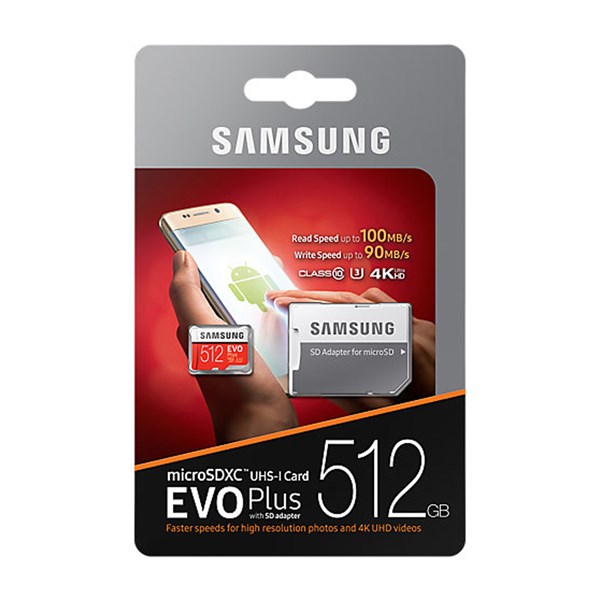 THẺ NHỚ MICRO SDXC 512GB EVO PLUS CLASS 10 WITH ADAPTER