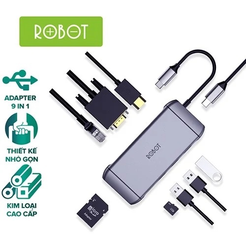 ROBOT HT490 USB Type-C Hub 9 in 1